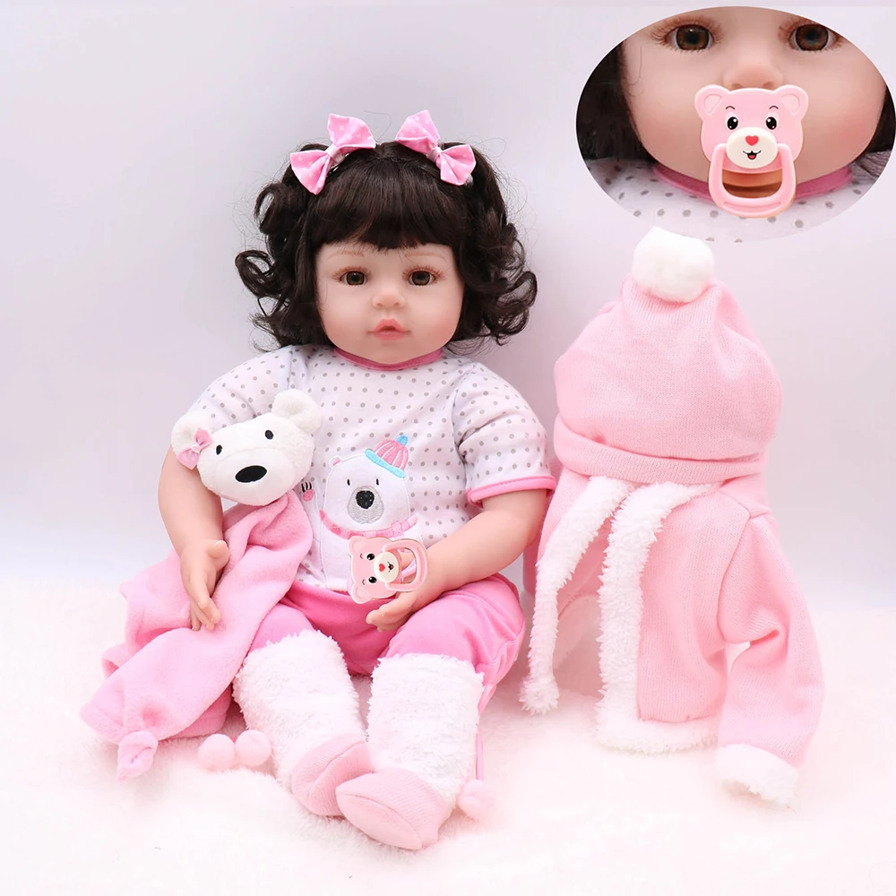 DOLLMAI Новинка 55 см bebes Reborn Baby girl куклы нежное прикосновение Милая Детская кукла