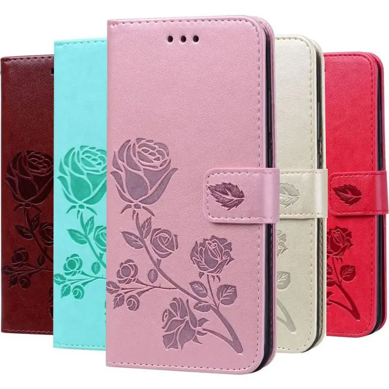

Luxury Rose Flower Case For Samsung Galaxy S10E S10 S9 S8 Plus j2 j4 j6 j8 A6 A7 A8 Plus 2018 Wallet Stand Card Slot Cover DP17E