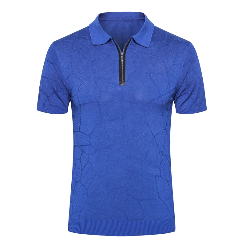 

Billionaire T shirt men's Crocodile skin silk 2019 summer new Fashion zipper casual quality Thin breathable M-5XL free shipping