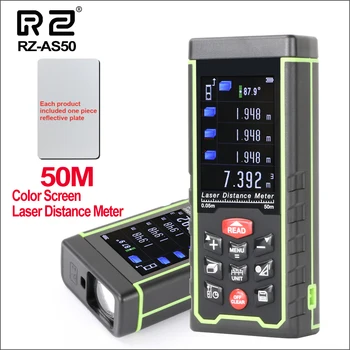 

RZ Digital Laser Distance Meter Range Finder Rangefinder 50m 70m 100m Tape Trena Ruler Angle Bulid Angle Tester Tools