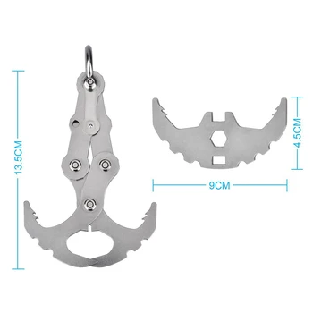 

Newly Grapping Hook Gravitative Rock Climbing Equipment Climb Rope Survival Carabiner Stainless Steel Harness BN99