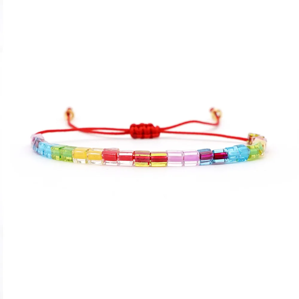 Богемский женский браслет, красочные браслеты Miyuki, модные летние пляжные ювелирные изделия, браслеты Janpan Miyuki Tila, бусины