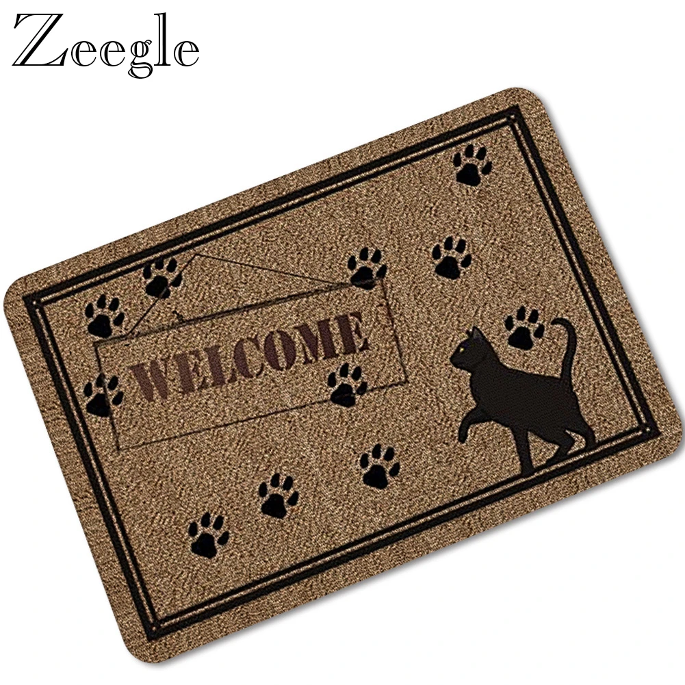 Zeegle Rubber Doormat Shower Anti Slip Mat Rubber Rugs Door Mat Non-slip Floor And Kitchen Carpet Foot Rug