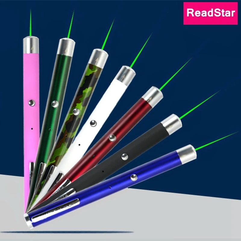 

20PCS/LOT ReadStar 201 USB charging Lase pen 2018 new style rechargeable laser pointer Red & Green laser 7 colors Body wholesale