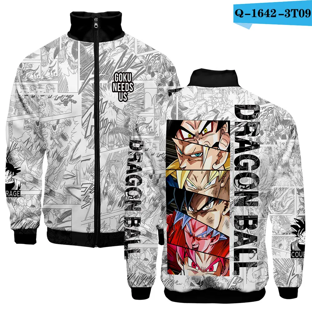 Kpop Dragon Ball 3D бейсбольная куртка, куртка-бомбер, мужская одежда японского аниме, уличная одежда в стиле Харадзюку, хип-хоп, мужские куртки и пальто - Цвет: Q1642
