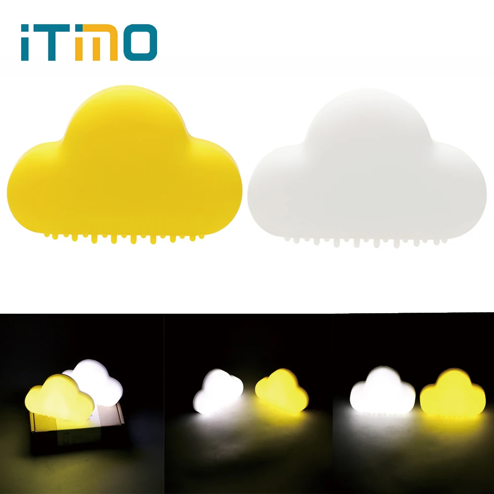 

iTimo Clouds LED Night Light Sound Control Bedside Atmosphere Lamps for Children Rechargeable Table Lamps Lovely Design 2 Modes