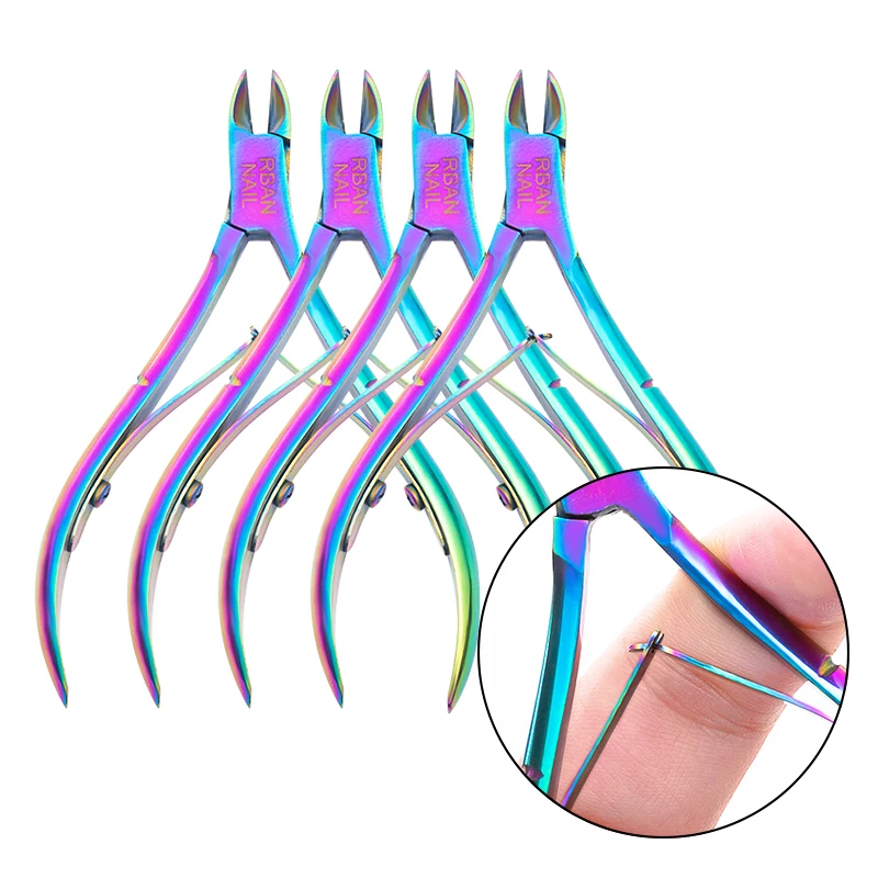 1 шт. Хамелеон Радужный кусачки для кутикулы ногтей Радужный клипер ножницы для удаления омертвевшей кожи Маникюрный Инструмент для дизайна ногтей