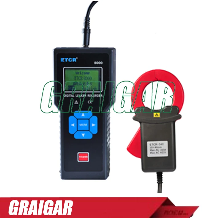 ETCR8000 Current/Leakage Monitoring Recorder measuring range 0mA 200A