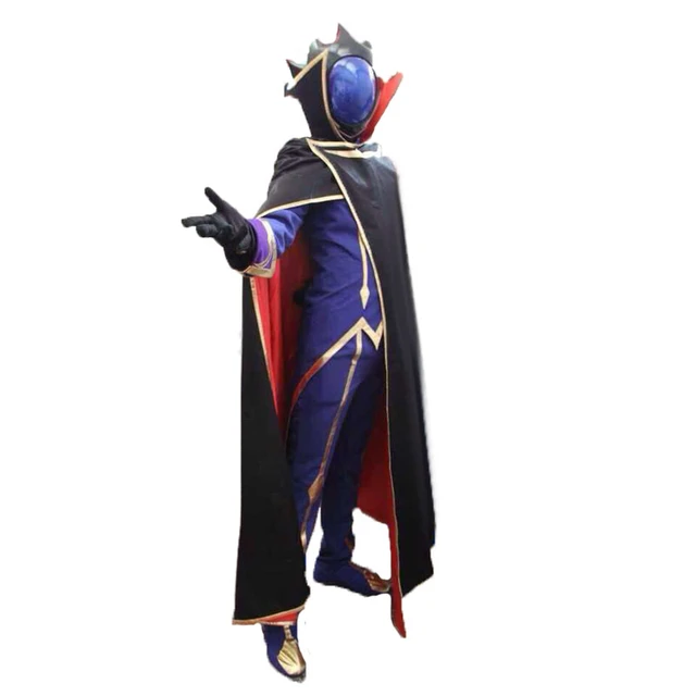 Code Geass Zero Lelouch Lamperouge Cosplay Costume Halloween Carnival Suits  Mens