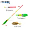 FISH KING 5pcs/lot 3+2g 4+2g 5+2g 6+2g Mixed Color Barguzinsky Fir Float Vertical Pesca For Carp Fishing Float Fishing Tackle ► Photo 3/6