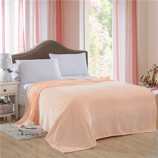 Флисовое одеяло лето сплошной цвет очень теплый мягкий покрывало одеяла на диван/кровать/путешествия пледы покрывала простыни - Цвет: 11