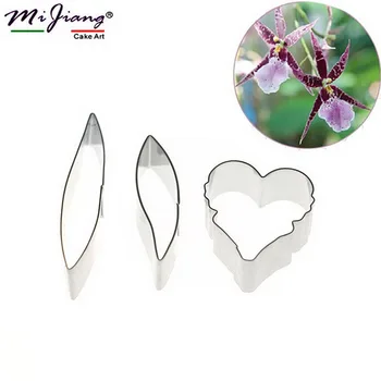 

Mijiang 3pcs/set Orchid Flower Petal Mold Cookie Cutter Fondant Cake Decorating Tool Sugar Paste Baking Kitchen Accessories A385