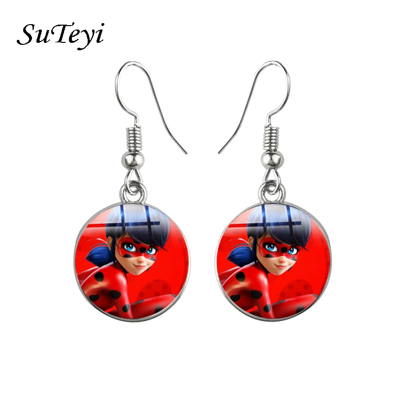Suteyi Miraculeux Dessin Animé Coccinelle Boucles Doreilles