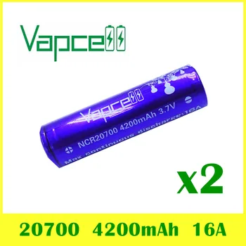 

2pcs VAPCELL INR20700 4200mAh power lithium battery 16A HIGH POWER electric tool 3.7V electronic smoke E-CIG IMR BATTERY