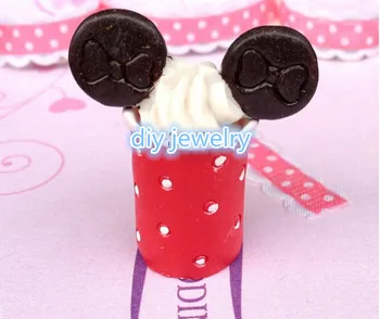 

25pcs/ super cute cartoon Cake cup Decoden supplies Resin Cabochons 22mm resin diy accessories