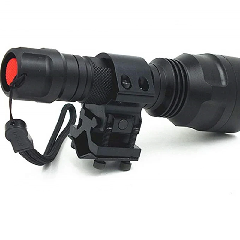 

Black Metal multi-purpose Hunting Butterfly Clip Pipe Clamp Tactical Flashlight Bracket Flashlight Torch Clip Holder