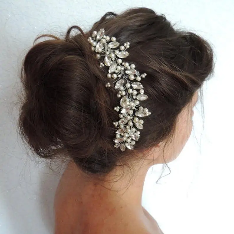 

Bridal Hair Accessories Wedding Headpiece Bridal Halo Headband Hair Comb
