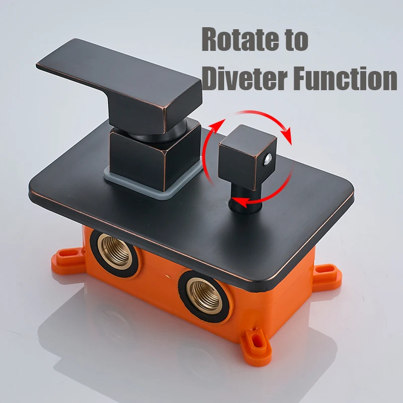 Встроенный в коробку термостатик кран клапан тройной кран картридж клапан 2 способ смеситель для душа клапан для душевой панели