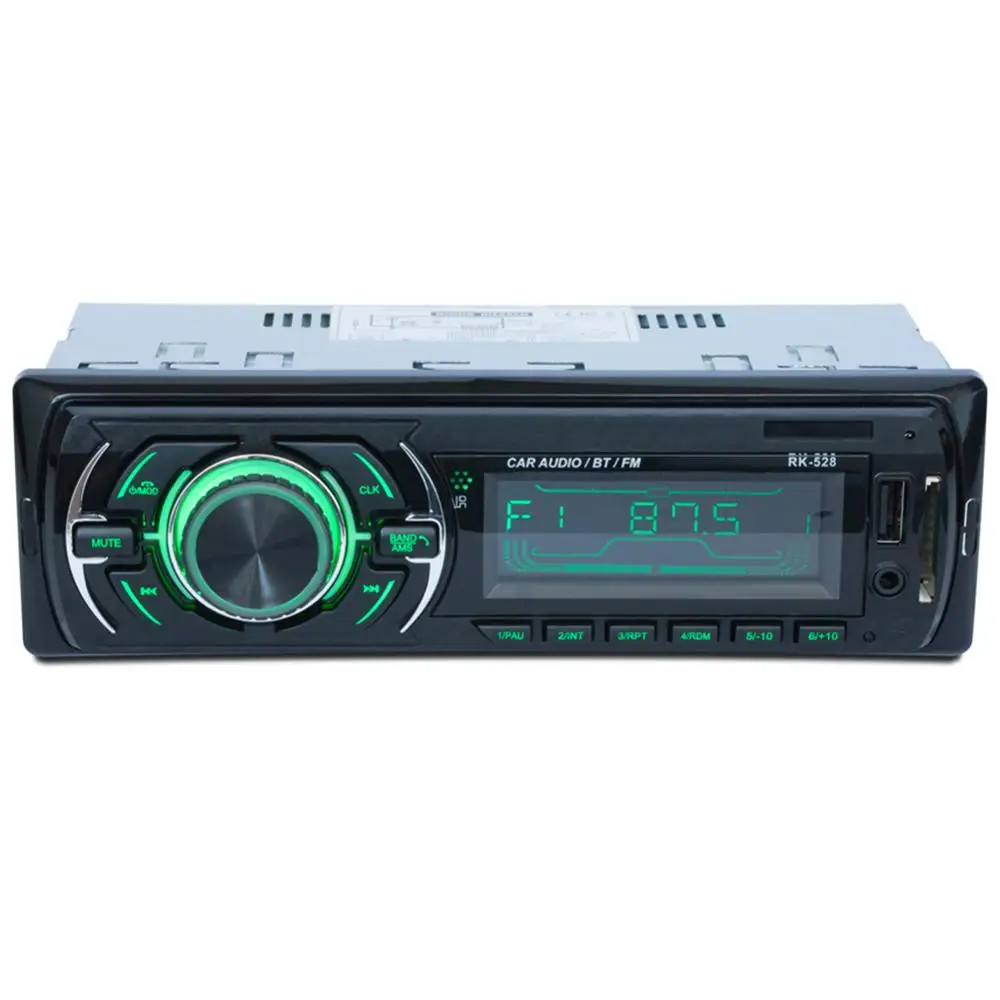 

RK-528 1Din Radio Car Mini 12V Autoradio Car Stereo with Bluetooth FM Radio AUX/USB In-dash Car MP3 Multimedia Player 7-Color