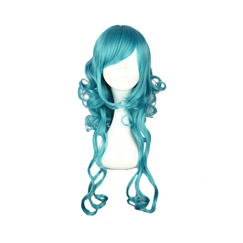 MCOSER 60 см Длинные Синтетические волнистые зеленый парик для косплея парик Высокая температура волокна волос WIG-429A