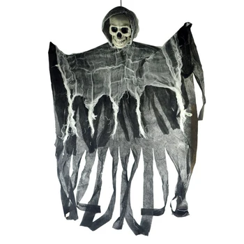 

Door Decoration Skull Halloween 2019 Gag Toys Hanging Ghost Haunted House Grim Reaper Horror Props Home Door Bar Club Decor