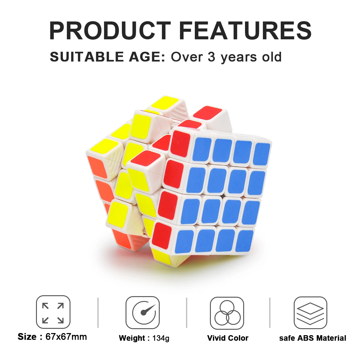 Magic cube 4x4x4 куб головоломка белый cubo magico Профессиональный Скорость развивающие куб для детей игрушки кубик