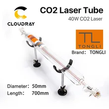 Cloudray TONGLI 700 мм 40 Вт Co2 лазерная трубка стеклянная труба для CO2 лазерная гравировка машина для резки TL TLC700-50