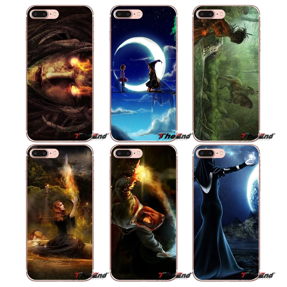 Transparent Soft Cases Covers Witch Poster For Apple iPhone X 4 4S 5 5S SE 5C 6 6S 7 8 Plus 6sPlus 6Plus 7plus 8plus | Мобильные