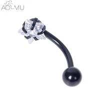 AOMU-Surgical-Steel-Curved-Barbell-Star-CZ-Crystal-Eyebrow-Ring-Ear-Anti-Tragus-Helix-Rook-Bridge_