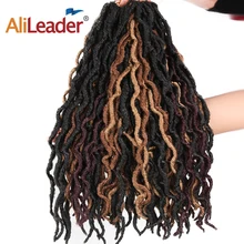 AliLeader 18 дюймов Nu накладки из искусственных волос эффектом деграде(переход от темного к плетение волос дреды, Loc накладные волосы на крючке, 20 нитей богиня Faux Locs CURLY, на крючках, косички