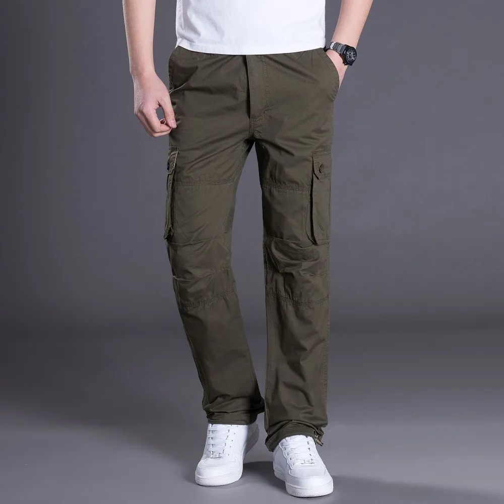 Spring &Autumn new multi Military Cargo Pants Men Loose Baggy Tactical ...