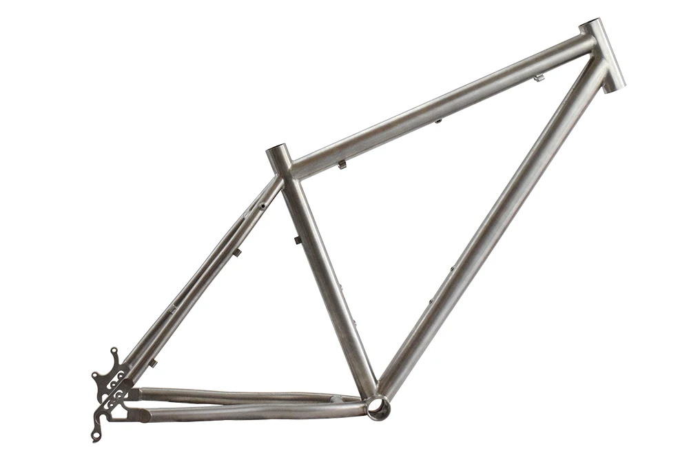 Flash Deal 2018 Road Frame Bicycle Titanium Alloy 700C Racing Bike Frame Disc Brake Type Ultralight 46cm Ti Road Bike Bicycle Frame 0