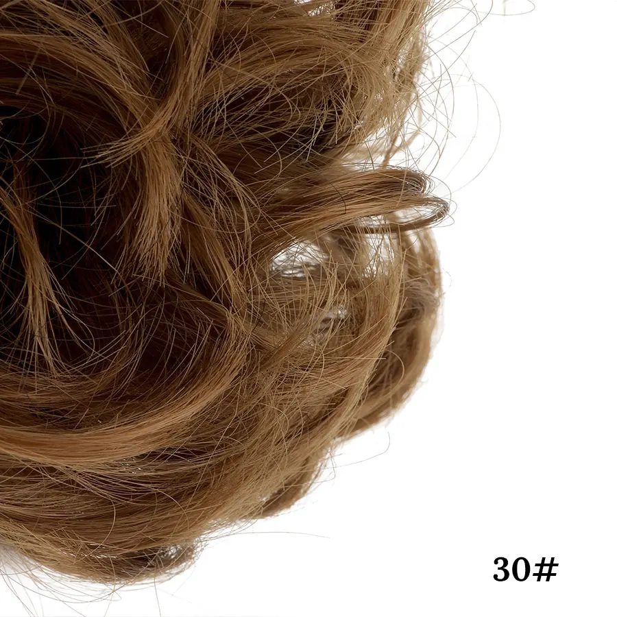 AliLeader шиньон вьющиеся накладные волосы булочка конский хвост для наращивания короткие волосы синтетические грязные волосы пончик шнурок конский хвост для женщин 1 шт - Цвет: 1pieces 30