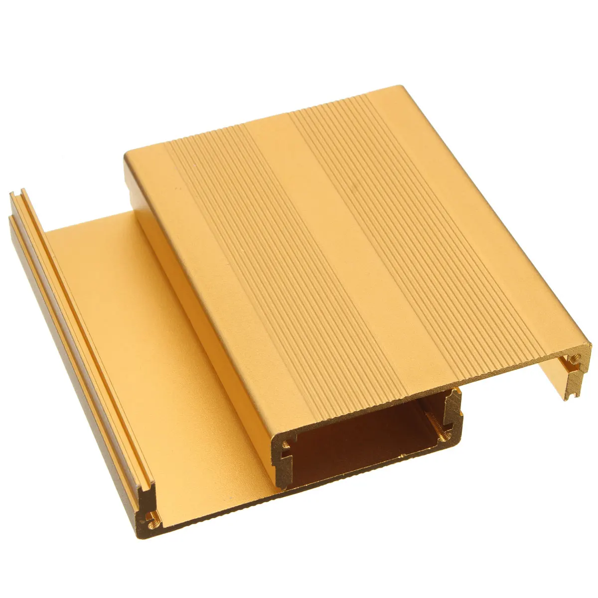Gold Extruded Aluminum PCB Electronic Project Circuit Box Enclosure Case DIY Kit