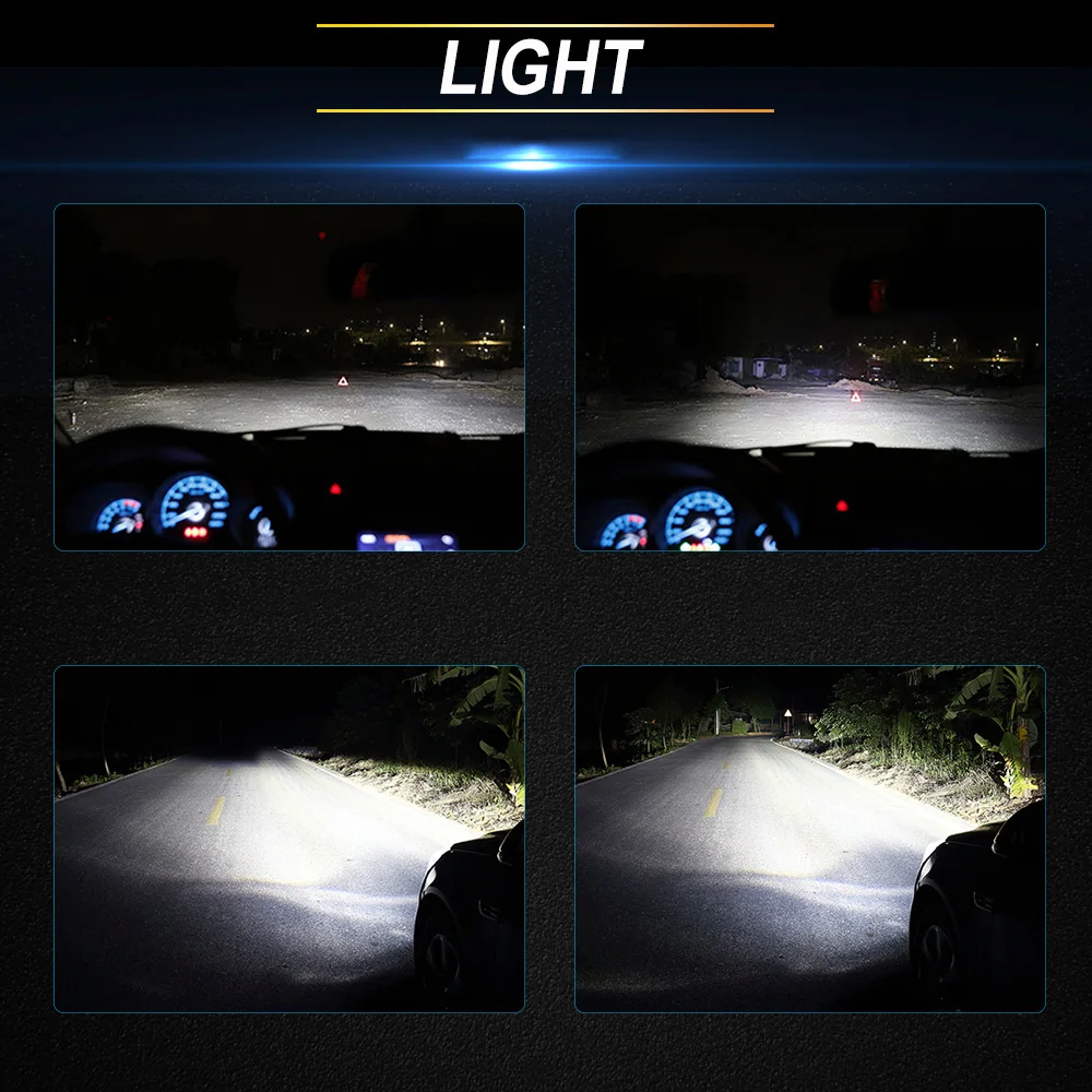 BraveWay Turbo LED Light Canbus H4 H7 LED H1 H8 H11 LED Bulbs Mini Car Headlight Lamp 10000LM 72W Auto Headlamp 12V 24V 6500K