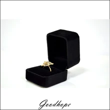 Портативные 12 шт., коробки для хранения ювелирных изделий, органайзер для подарочных колец, ювелирные изделия, упаковочный чехол, черный бархат, Caixa De Presente