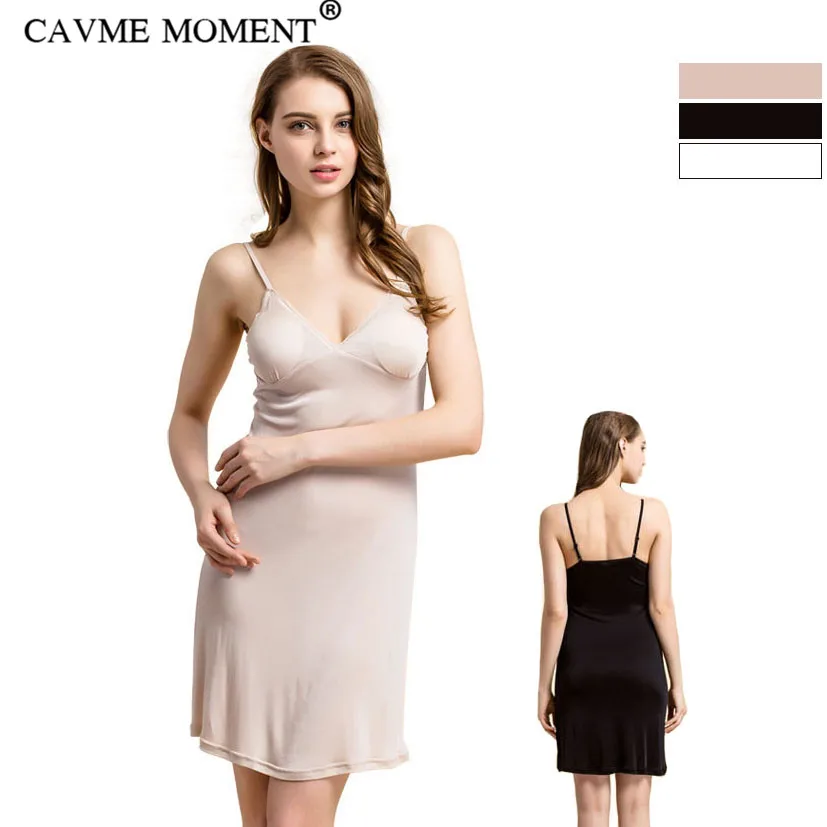 Cavme Summer Spaghetti Strap Silk Nightgown Plus Size Nightgowns Women