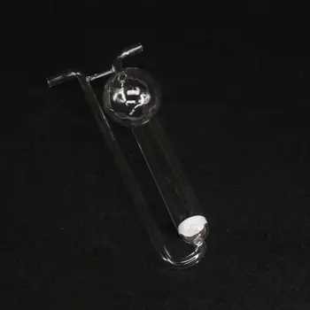 

25ml Lab Clear Glass Porous Absorbing Tube U-shape Gas Sampling Bottle Glassware
