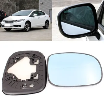 

For Honda Civics 2007-2020 Car Side View Door 2Pcs Wide-angle Rearview Mirror Blue Glass With Base Heated