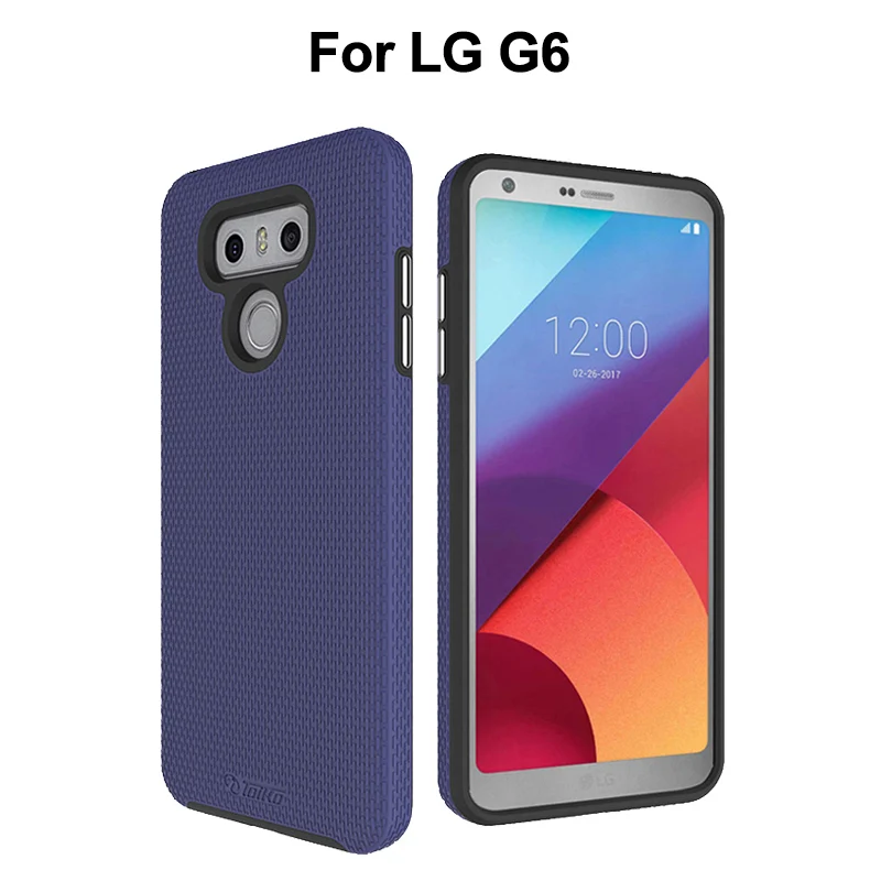 Чехол для телефона toyko X Guard для LG G6, ударопрочный, 2 в 1, задняя крышка, мягкий ТПУ, Жесткий Поликарбонат, прочный защитный чехол - Цвет: Темно-синий