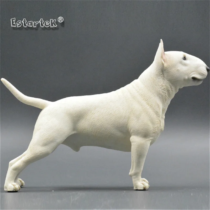Estartek Mr Z Moka Resin Hewan Anjing Bull Terrier Koleksi Patung