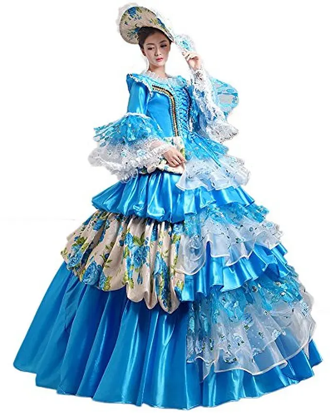 Top Sale Renaissance Wench Gothic Princess Dress Ball Gown Vampire Theatre Halloween Costume
