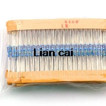 600 шт./лот 1/4 W металлический пленочный Резистор Комплект 1% комплект резисторов в ассортименте 10 ohm-1M Ом набор сопротивлений 30 значений в каждом 20 шт