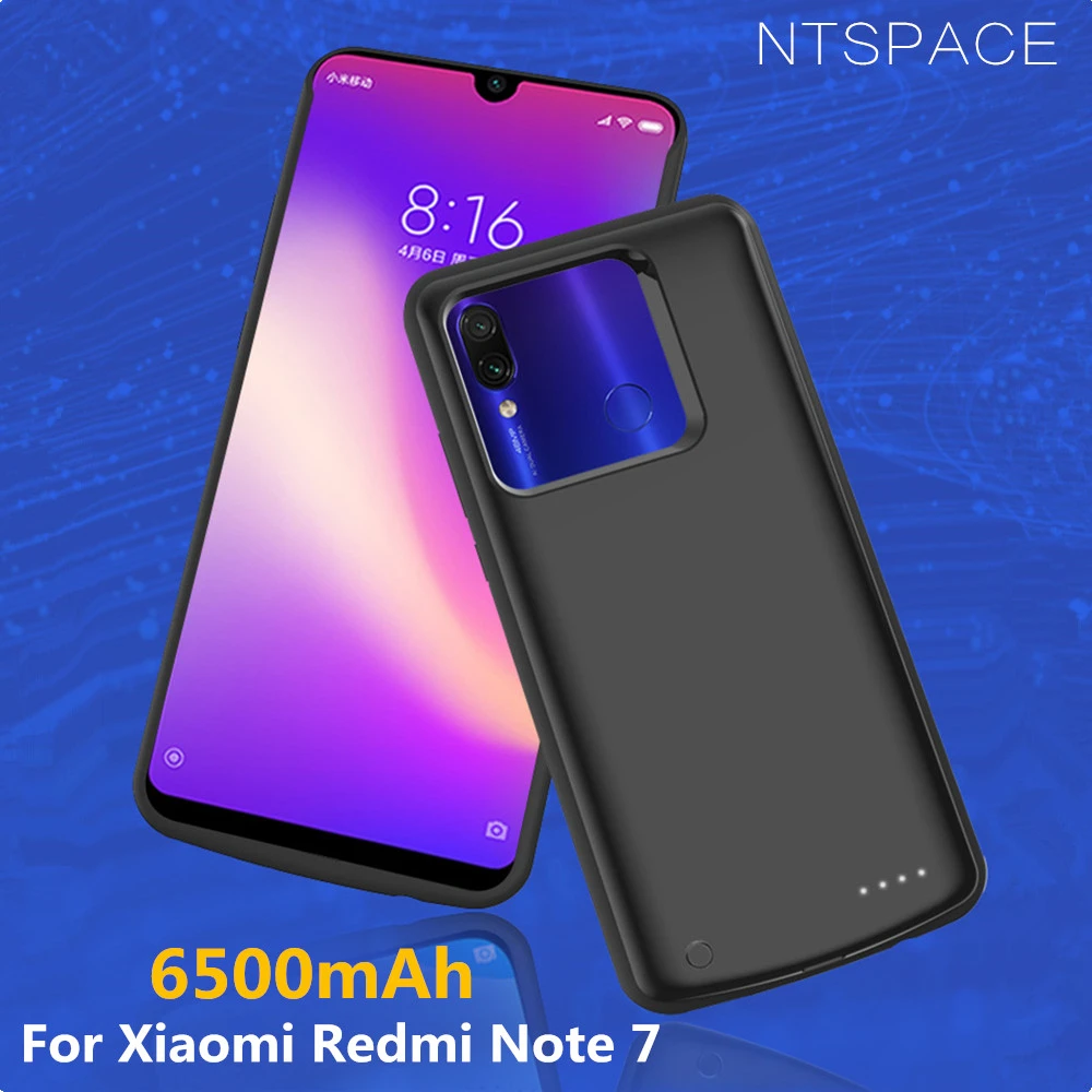 6500 мАч зарядное устройство чехол для Xiaomi Redmi Note 7 Pro резервного питания банк