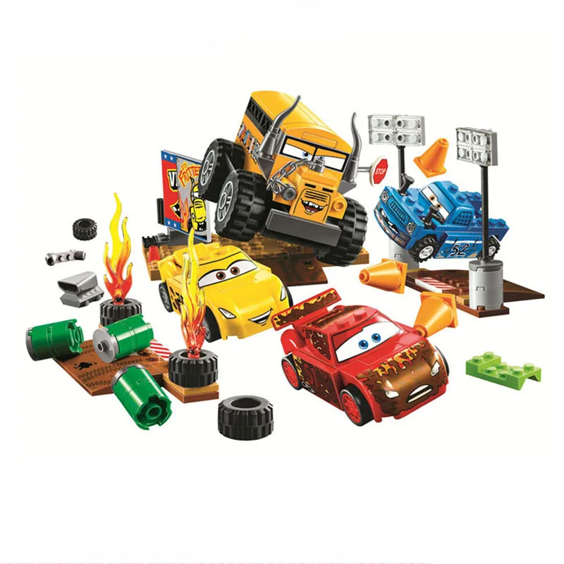 Pixar гоночный автомобиль город техника строительные блоки образовательные совместимые Игрушки для мальчиков девочек детей рождественские подарки
