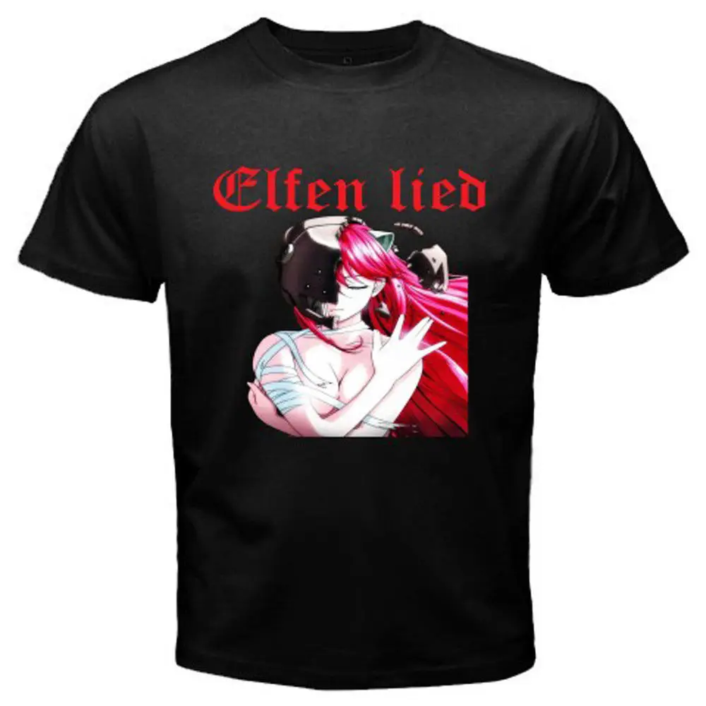 T Shirt Design O-Neck New Elfen Lied Anime Tv Series Printed High Quality Cool Tops Custom Hipster Tees | Мужская одежда