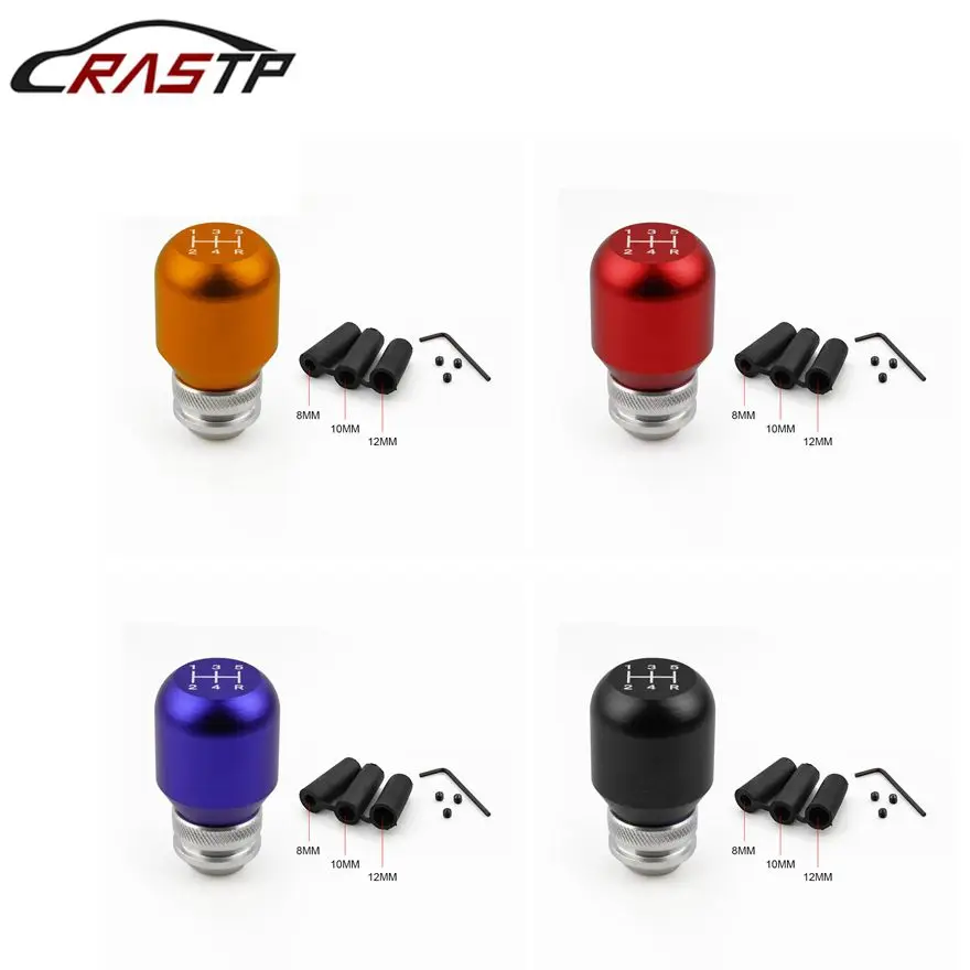 

RASTP - Car Adjustable Gear Shift Knob Telescopic Stick Shift Knob Fit for BMW Ford Passat Honda Audi with Logo RS-SFN038