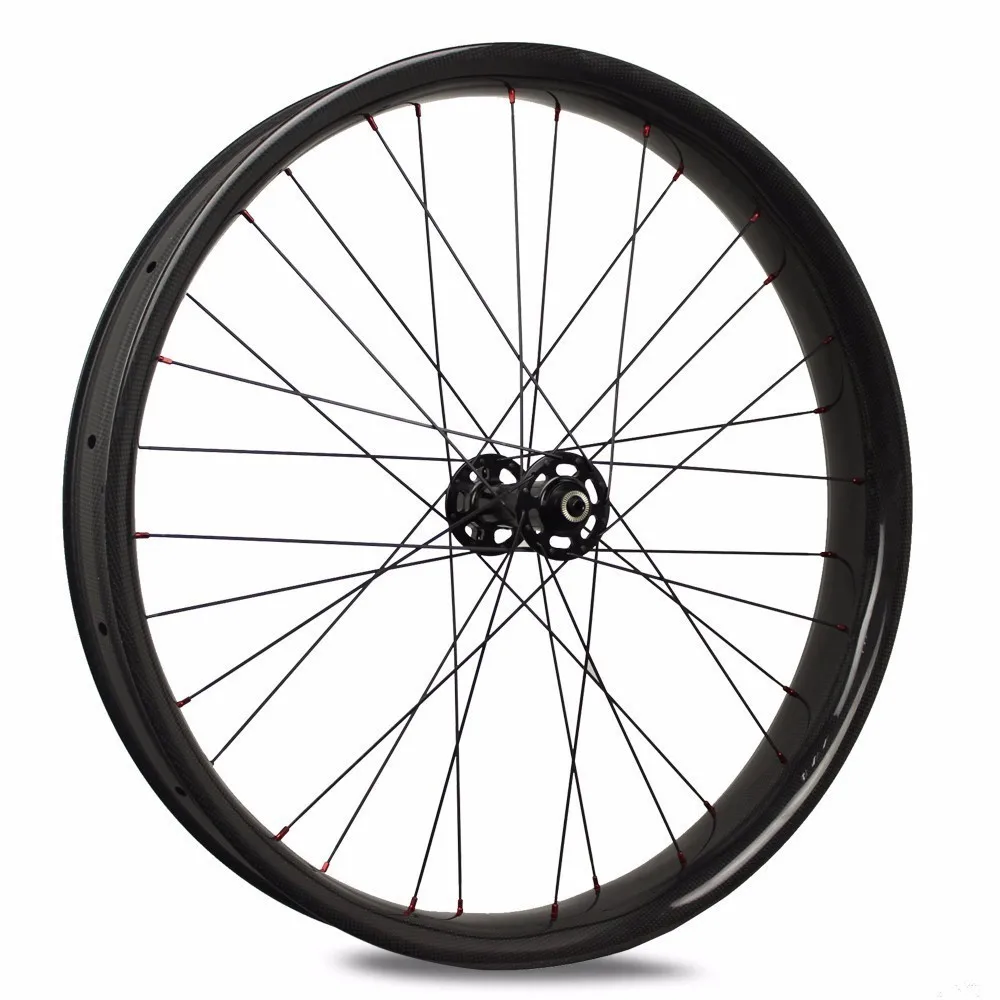 Excellent 26er Fat Bike Rim 65/80/90mm Width Fatbike Rim Japan Toray T700 Carbon Fiber Hookless Tubeless Ready Light Weight 14