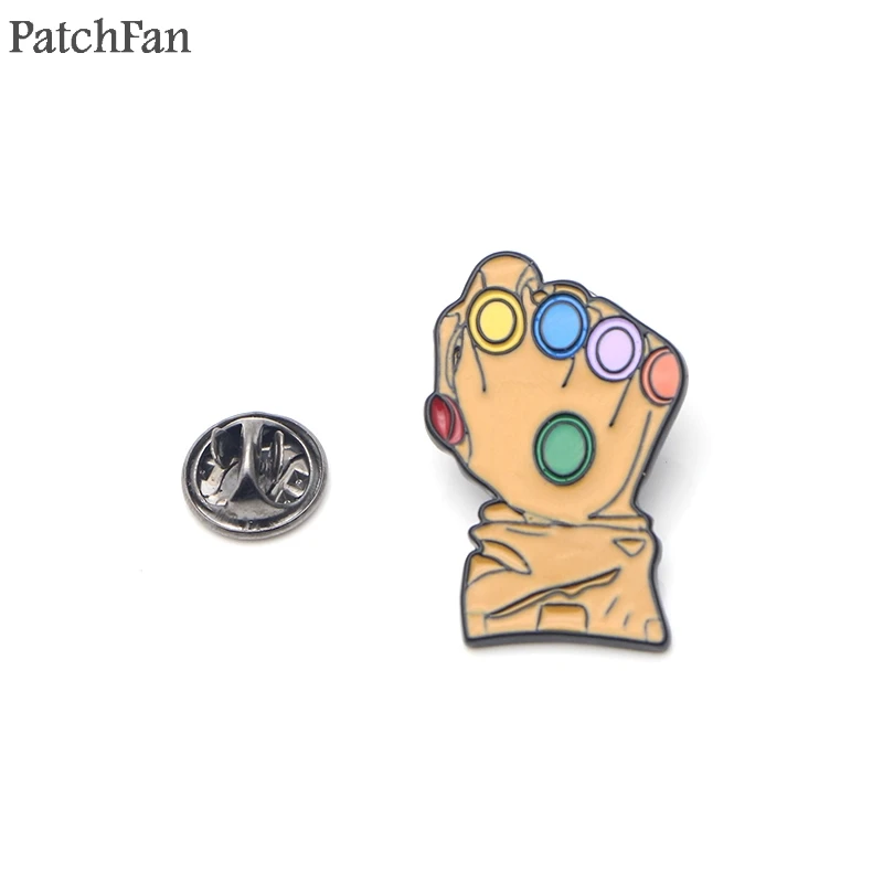 Patchfan Thanos Infinity Gauntlet цинковые булавки para рюкзак галстук Одежда для сумки рубашка Значки броши для мужчин и женщин A0969