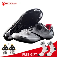 Boodun Breathable Pro Self Locking Cycling Shoes Road Bike Bicycle Shoes Ultralight Athletic Racing Sneakers Zapatos